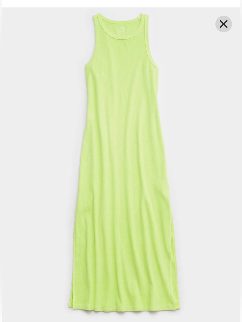 aerie Neon Lime Tank Maxi Dress